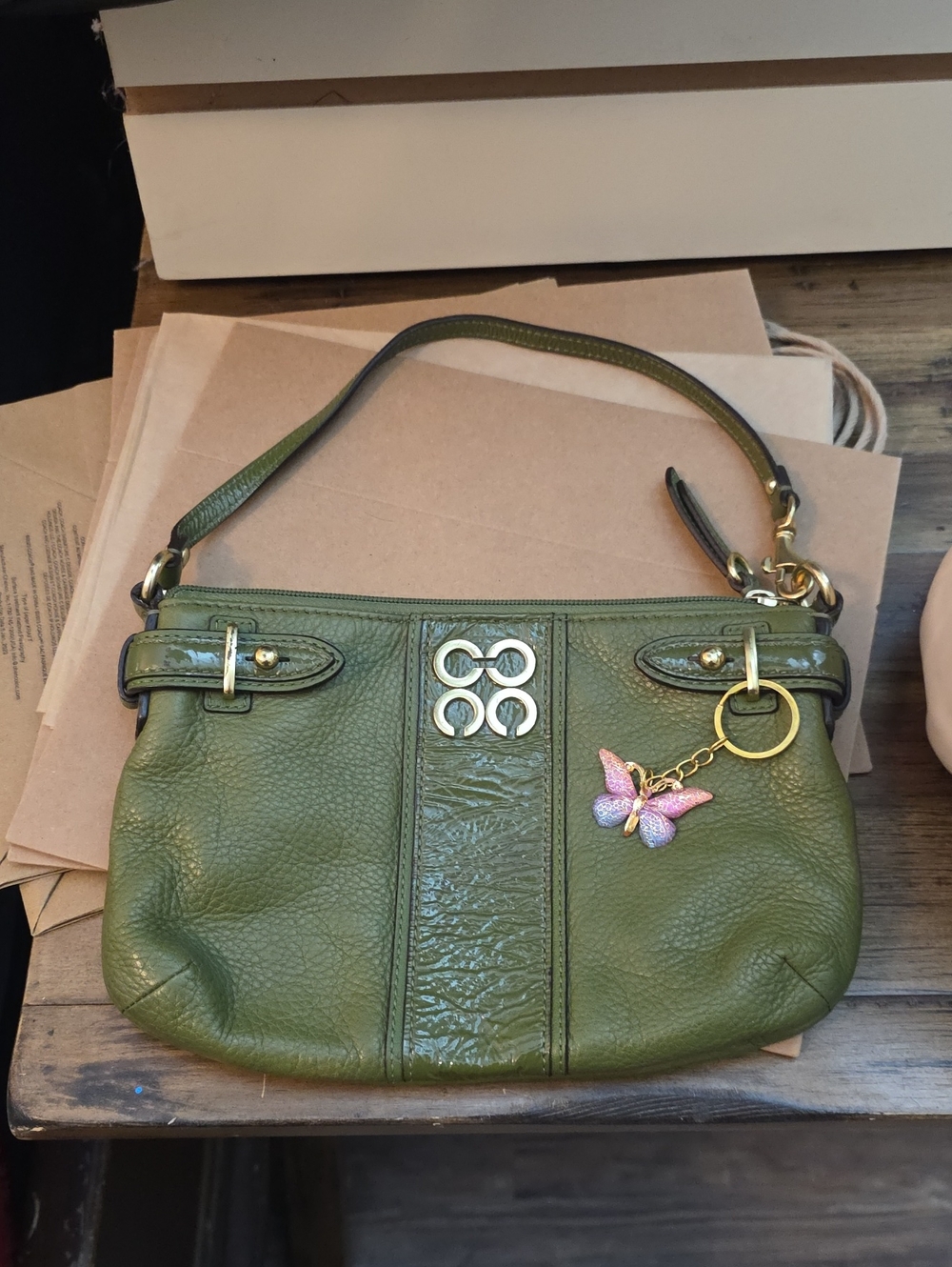 Green Op Art Mini Bag